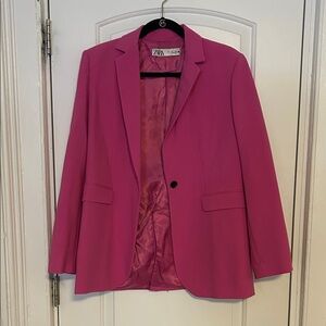 Zara Women's Pink Blazer Size Large